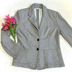 Isaac Mizrahi Live Heathered Grey Blazer - Small